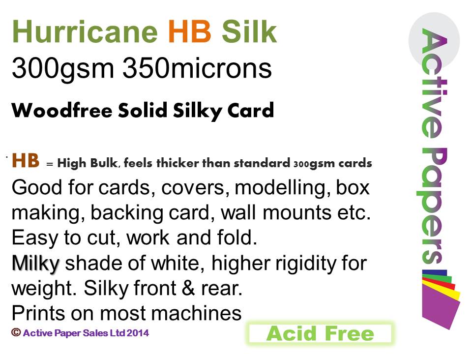 Hurricane Silk 300gsm 10x10 50 sheets