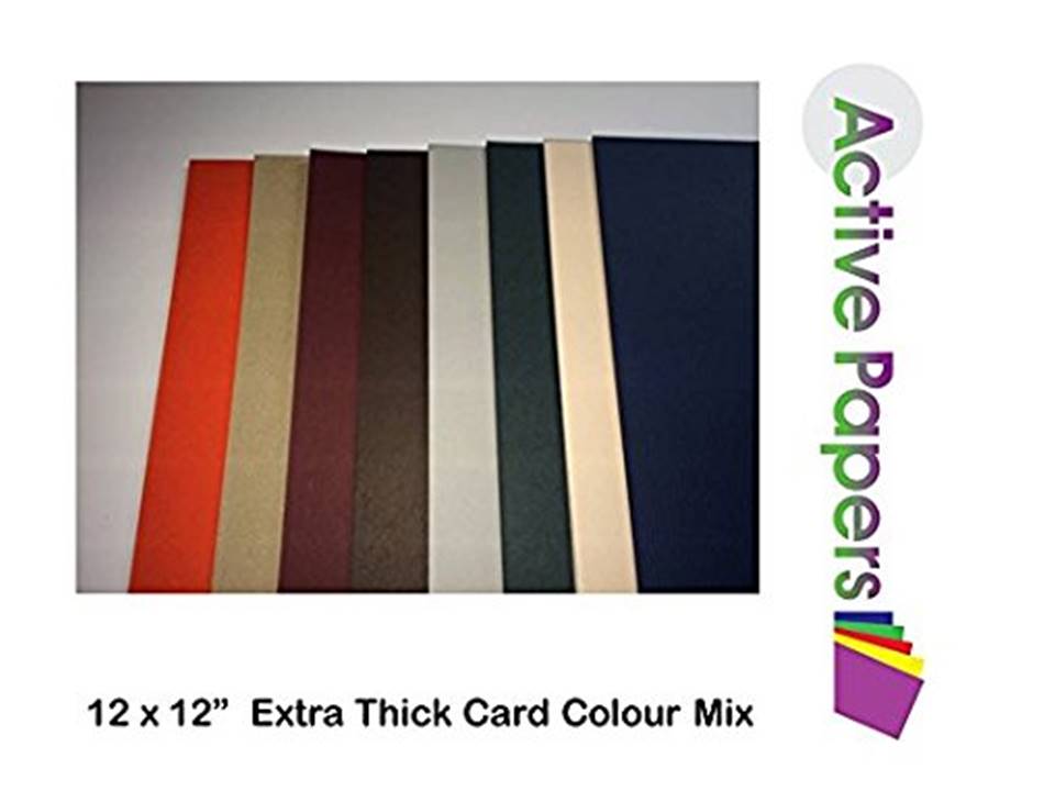 Extra Thick Coloured Card 12x12 5 sheets