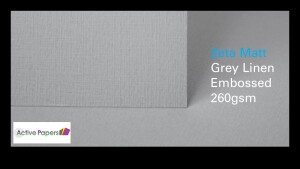 Linen Embossed Card 260gsm Light Grey 10 sheets