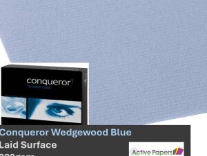 Wedgewood Blue Textured Laid 100 & 220gsm