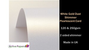 Gold Dust Shimmer Pearlescent Card 250gsm