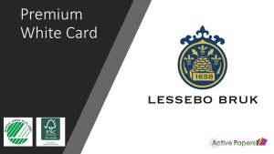 Smooth White Card 300gsm Lessebo