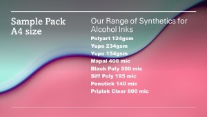 9 Samples Synthetics for Alcohol Inks A4