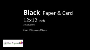 Black Smooth Paper 12x12 inch 120gsm