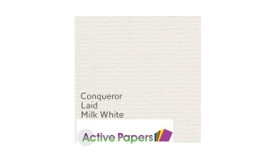 Conqueror Laid 300gsm Milk White Recycled M058