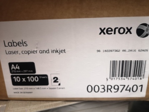 Self Adhesive Paper A4  2up A5 Xerox 003R97401