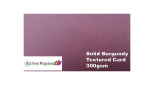 Solid Burgundy 300gsm Textured Card - All Sizes