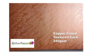 Christmas Copper Foil Embossed Card 240gsm 5 sheets