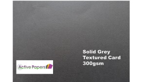 Solid Grey 300gsm Textured Card - All Sizes