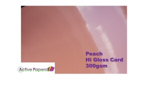 Peach Hi Gloss Card 300gsm 10 sheets