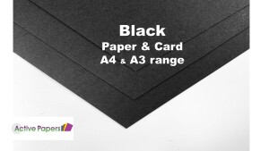 Black Smooth A4 and A3 Paper / Card