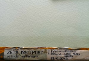 Zeta White, Green or Blue Hammered Card 260gsm