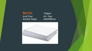 Berlin Diamond White Paper 120gsm A1+  64x90cm Acid Free