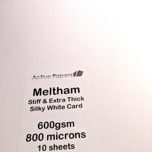 600gsm Stiff White Silky Card 800 microns