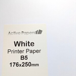 B5 size 176x250mm range of white paper & card 60-350gsm