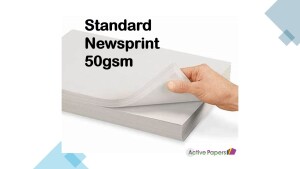 Newsprint 50gsm white standard tabloid