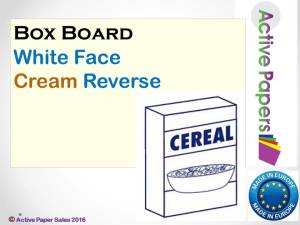 Folding Box Board 250gsm Cream Back NEW STOCK