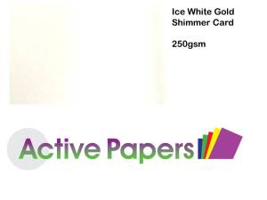 Ice White Gold Shimmer  A6 250gsm 50 sheets