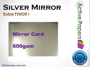Mirror Card 600gsm Silver Mount Board