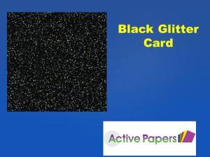 Black Glitter Card 300gsm