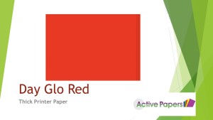 Dayglo Red Fluorescent Thick Paper 130gsm