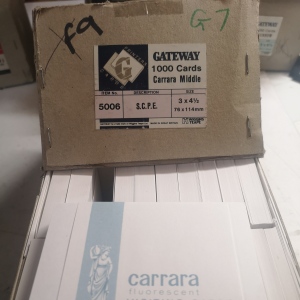 Printers Cards 76x114mm White 50's