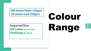 Foolscap or Letter COLOURS  250gsm or 130gsm
